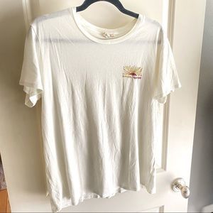 Ripcurl Surfing Embroidered Sun Logo Super Soft Knit Slub Tee Shirt Size Large